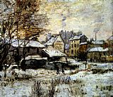 Famous Snow Paintings - Snow Effect With Setting Sun